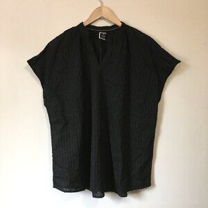 Black Broderie Anglaise 100% Cotton Sleeveless Blouse